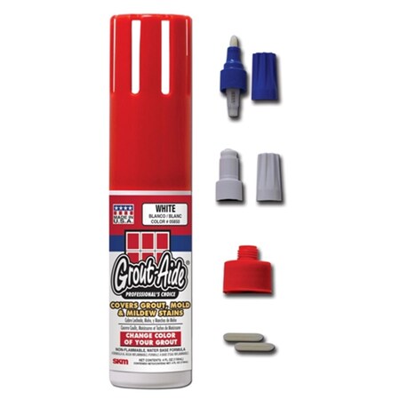 Grout-Aide 4 oz Squeeze Action Applicator Bottle, White, 6PK 5850